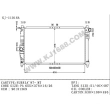 Radiador automotivo Daihatsu de resfriamento eficiente para Nubira′97mt OEM: 96181369